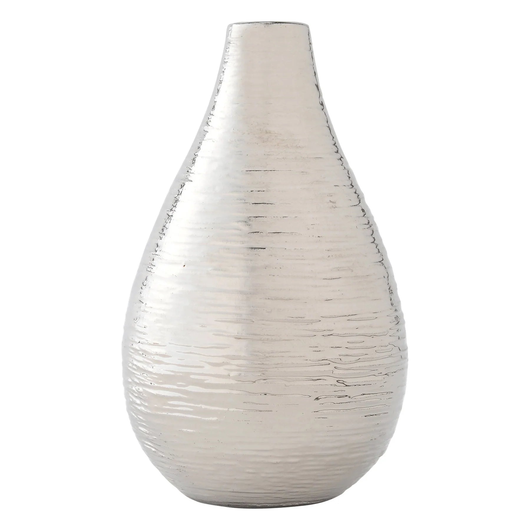 Silver Teardrop Vase