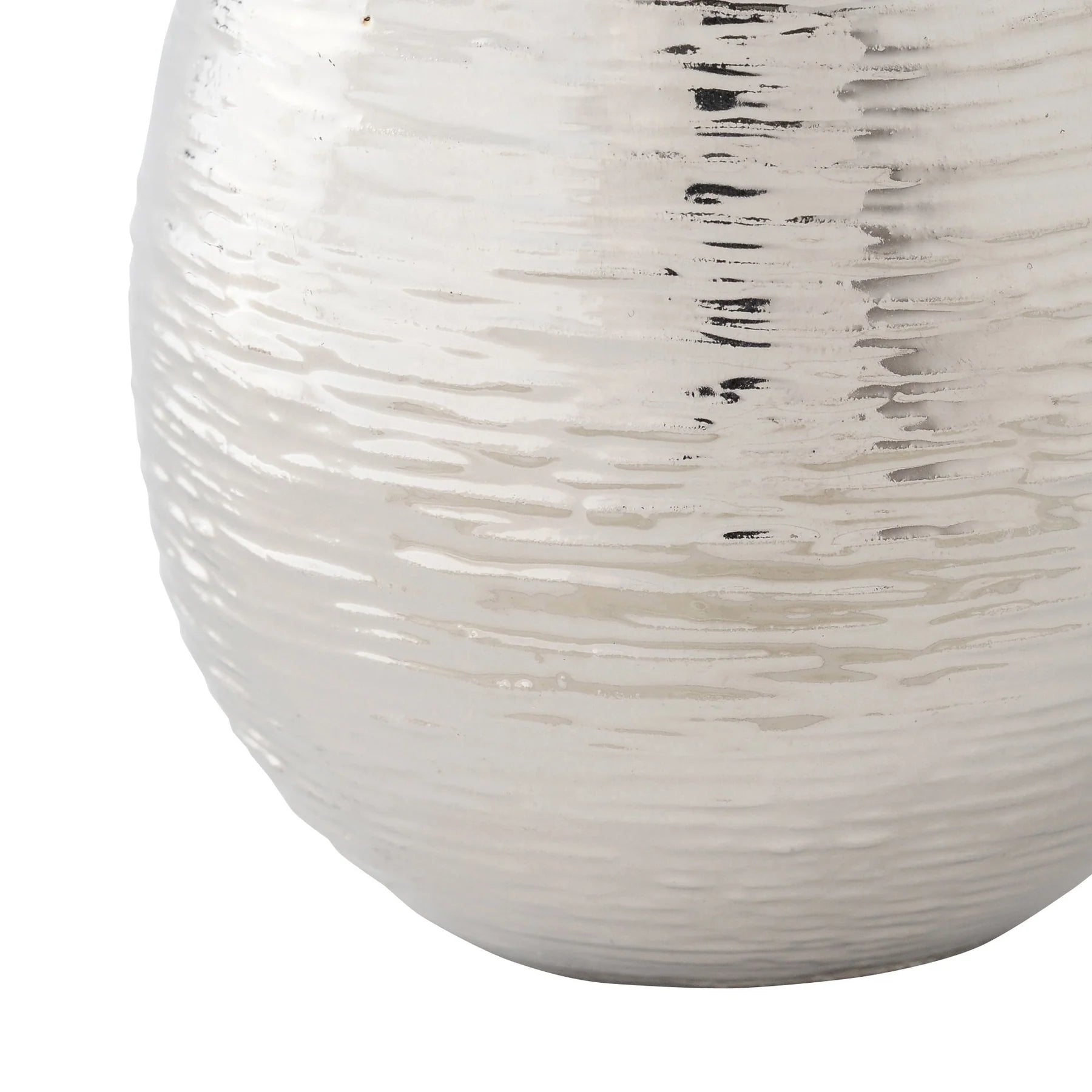 Silver Teardrop Vase