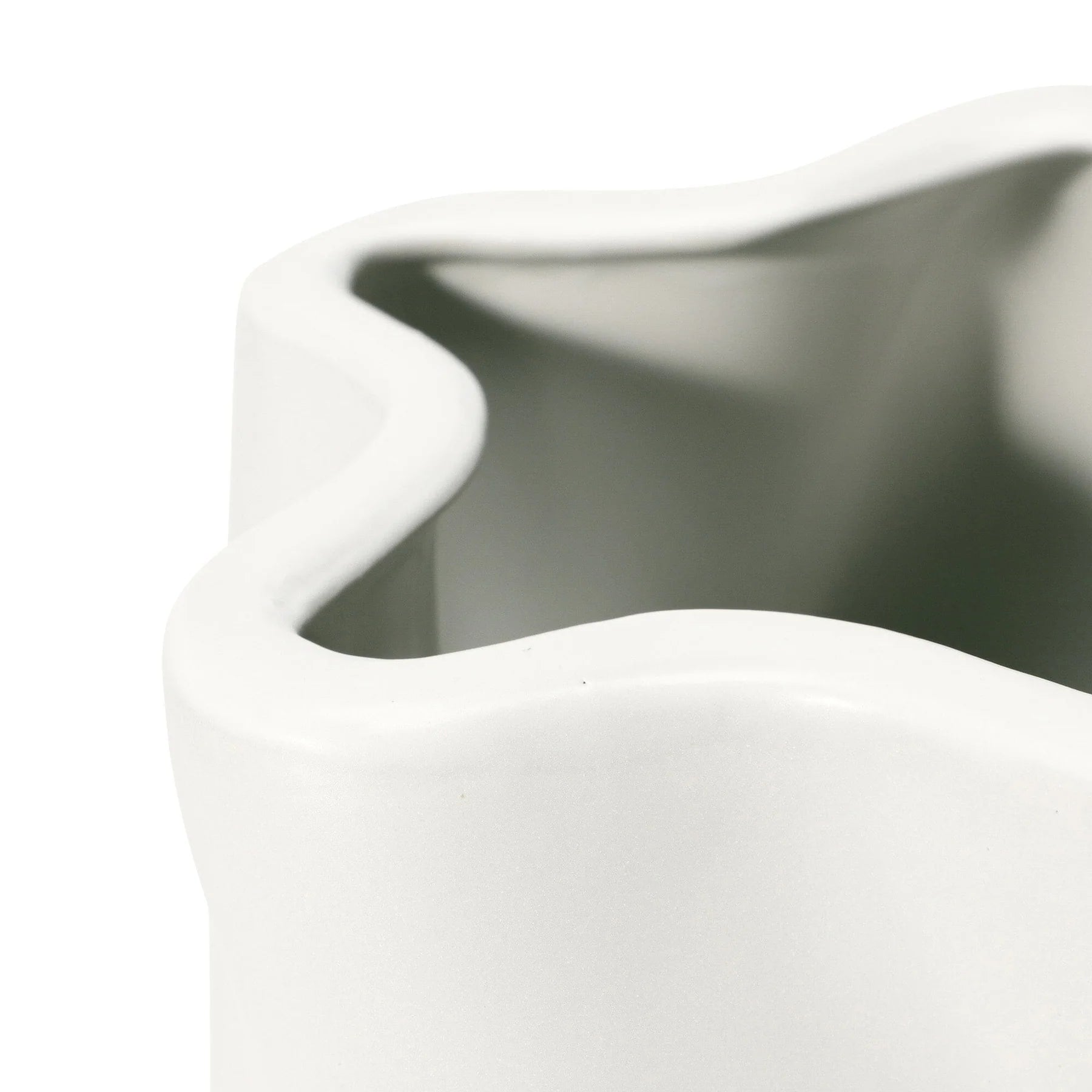 Ceramic Twist Vase, Large, White