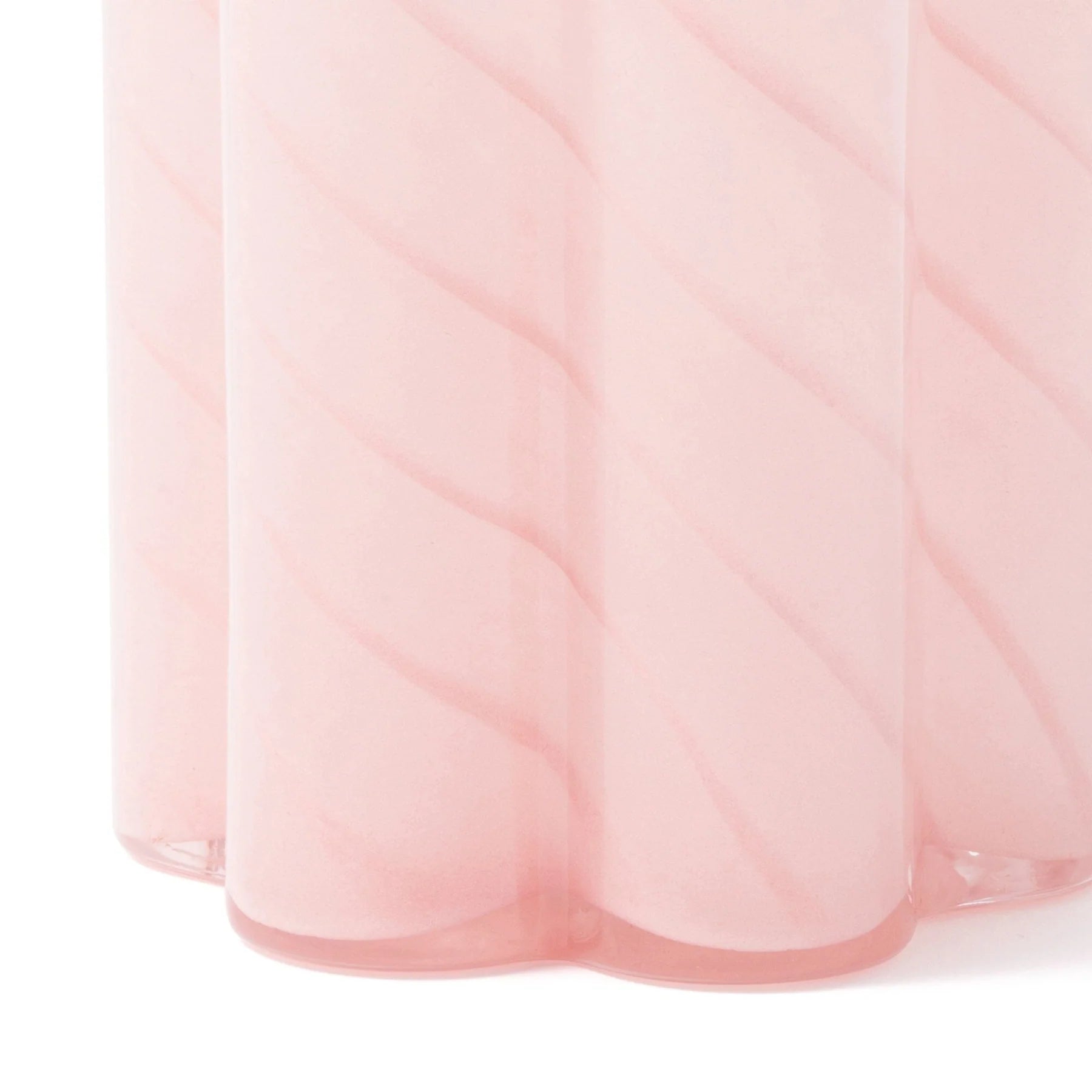 Floral Stripe Vase, Light Pink