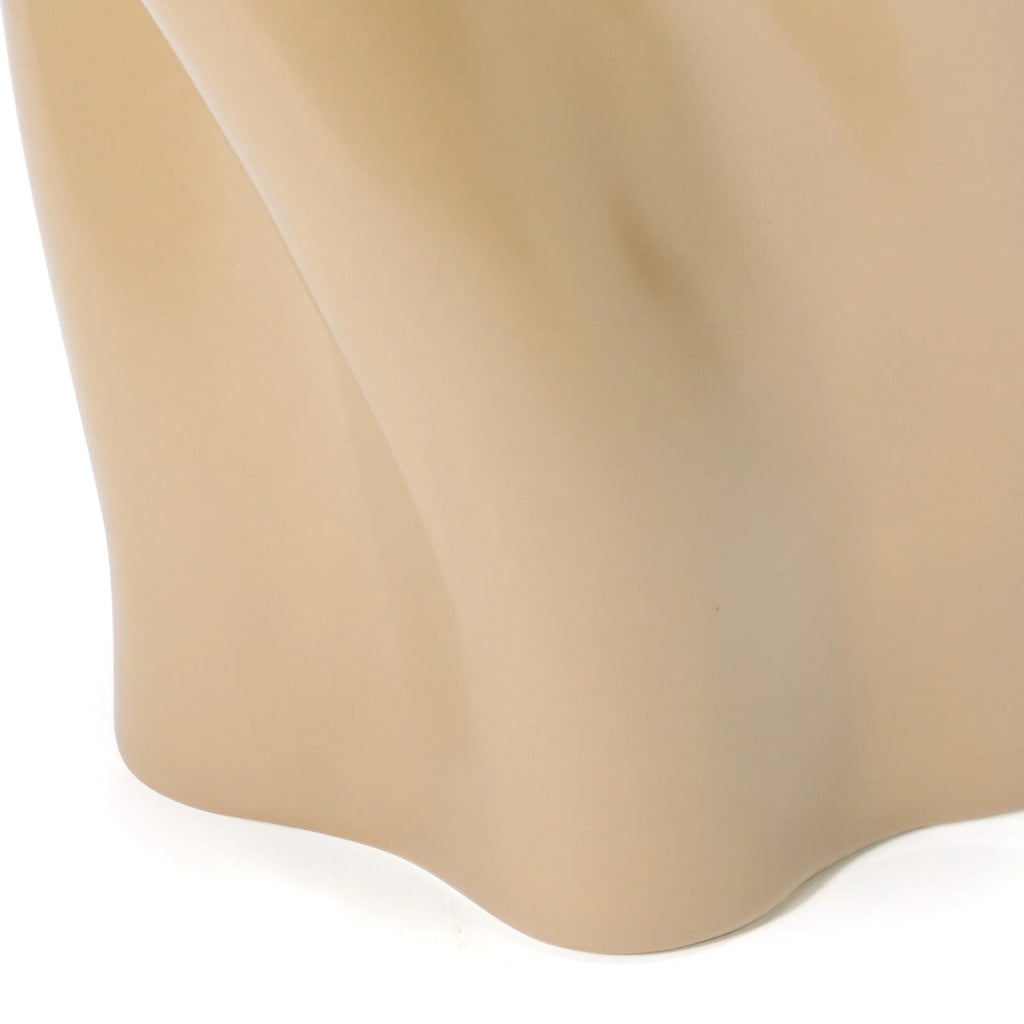 Ceramic Twist Pattern Vase, Large, Beige