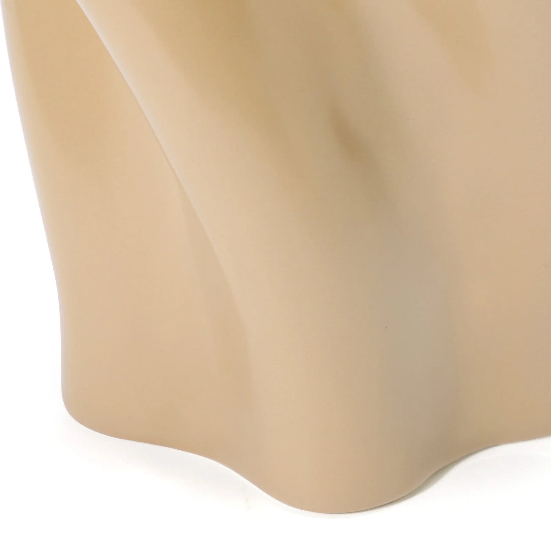 Ceramic Twist Pattern Vase, Large, Beige