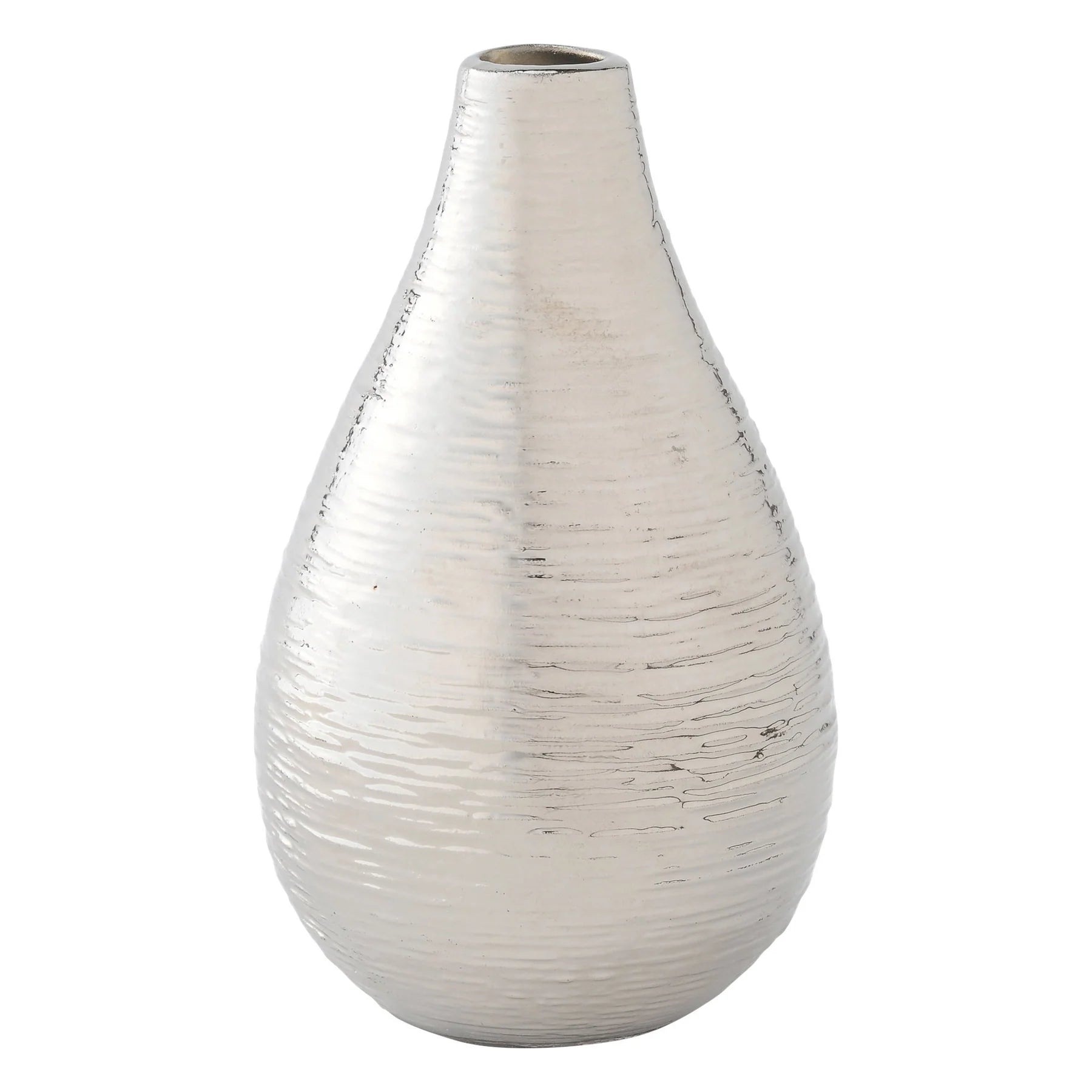 Silver Teardrop Vase